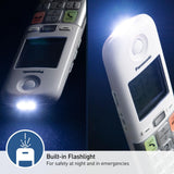 Panasonic KX-TGU430W white cordless phone with large 2.1-inch display and oversized buttons for seniors - view 3