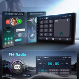 Podofo 9-inch Android double-din car stereo with touchscreen showing wireless CarPlay interface for Honda CRV 2002-2006 - view 7