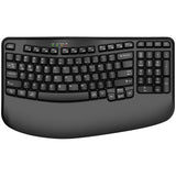 EDJO Wireless Ergonomic Wave Keyboard with Wrist Rest – Open Box — view 1 of 8