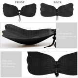 VIVISOO Strapless Adhesive Push-Up Bra – Black 32C with Nipple Cover — view 2 of 6