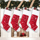 Aivanart 18" Red Sequin Christmas Stockings – 4-Pack Bulk Set