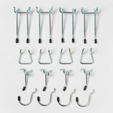 Brightroom 16-Piece Metal Pegboard Hooks Kit – J, U, Straight & Double-Prong — view 2 of 4