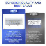 White LED freezer light module with tapered plastic lens cover, part number W10515057, compatible with Whirlpool bottom-freezer refrigerators - view 4