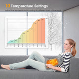Beige flannel electric foot warmer heated slippers by INTEIF with dual-sided heating and control panel - view 7