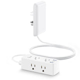 olcorife Flat Plug Power Strip – 6 Outlets 3 USB 5FT Cord White – Open Box — view 1 of 8