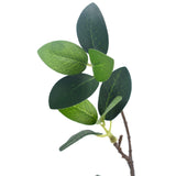 Three tall artificial eucalyptus branches 41.7 inches with realistic green PE plastic leaves arranged in a vase - view 6