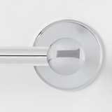 Threshold 24-inch polished chrome wall-mounted towel bar with curved design and concealed mounting hardware in bathroom - view 2