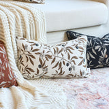 Alerfa Beige Floral Chenille Lumbar Throw Pillow Cover 12x20 In — view 2 of 8