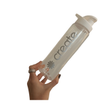 Create 32oz clear BPA-free plastic reusable water bottle with flip lock lid for gym and sports use - view 2