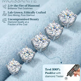 Sugar Tang Moissanite Stud Earrings – 925 Sterling Silver D Color Unisex — view 4 of 6