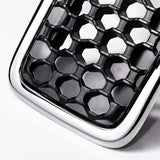 Seven-piece black honeycomb mesh grille insert set with chrome trim for 2019-2023 Jeep Cherokee front bumper - view 6