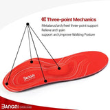 3ANGNI red cork full-length orthotic arch support insoles for flat feet and plantar fasciitis, men size 9-9.5 - view 4