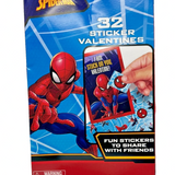 Marvel Spider-Man Valentine's Day Sticker Cards 32-Pack by Peachtree Playthings — view 1 of 2