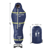 PY SUPER MODE Mummy Sleeping Bag 3-Season Waterproof Lightweight 32°F Blue — view 6 of 6
