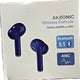 AKSONIC ANC True Wireless Earbuds – Bluetooth 5.1, Wireless Charging, Navy