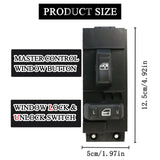 Black 12-pin passenger side power window switch with push button design for 2000-2002 Chevy Silverado and GMC Sierra - view 2