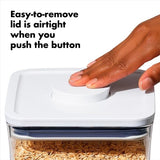 OXO Good Grips white square tall airtight POP container 6 quart with push-button lid for pantry food storage - view 5