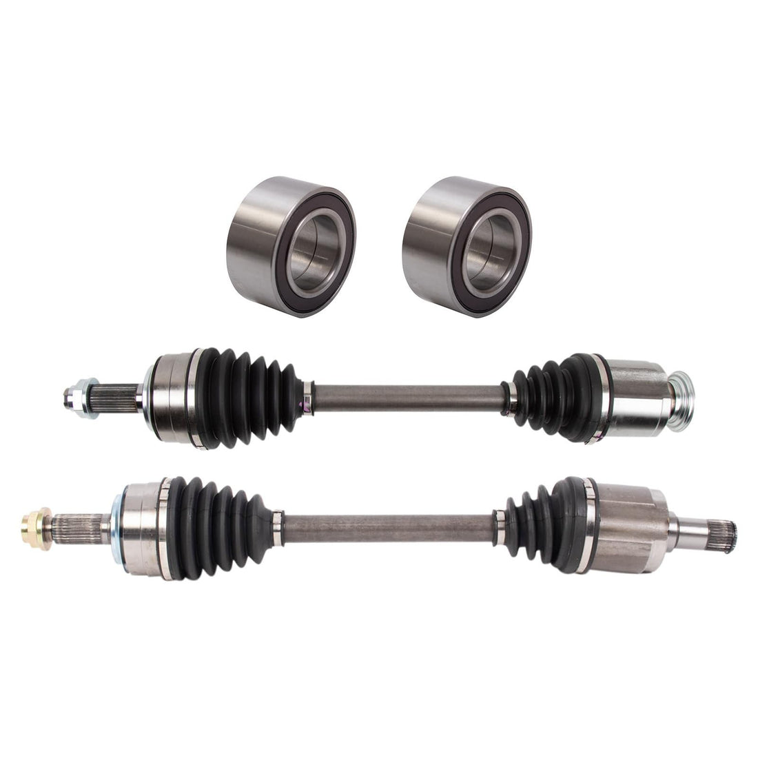 TRQ 4-piece front CV axle assembly and wheel bearing kit for 2013-2014 Honda Accord V6 3.5L automatic transmission
