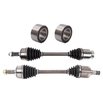TRQ 4-piece front CV axle assembly and wheel bearing kit for 2013-2014 Honda Accord V6 3.5L automatic transmission