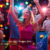 DAYBETTER 100ft RGB LED strip lights kit with remote control showing multicolor lighting installed in bedroom - view 2