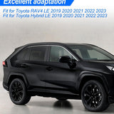 Textured black ABS plastic right passenger side mirror cover cap for Toyota RAV4 LE and Hybrid LE 2019-2024 - view 2