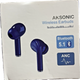 AKSONIC True Wireless ANC Earbuds Bluetooth 5.1 with Wireless Charging – Navy