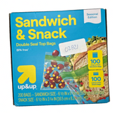 Up&Up Sandwich & Snack Bags 200 Count – Double Seal Top, 6.5x5.8 In — view 1 of 2