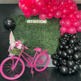 Kelfara 100-piece hot pink latex balloon garland arch kit with four balloon sizes and included tape and adhesive dots - view 4