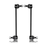Two black alloy steel front sway bar end links K750032 by Hawk Brothers for 2007-2012 Hyundai Elantra and Kia Forte