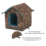 VARMTOR Weatherproof Insulated Outdoor Cat House with Transparent Curtain – Used — view 5 of 8