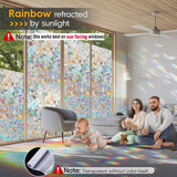 Dwersty Rainbow Privacy Window Film 17.5"×78.74" – UV-Blocking Static Cling — view 2 of 8