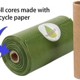 RoseBB green biodegradable dog poop waste bags 9x13 inches, 8 rolls of 15 bags totaling 120 count - view 2