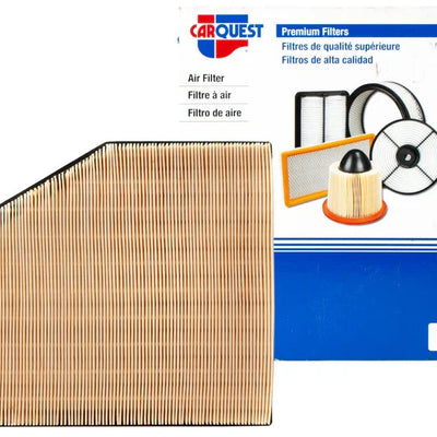 Two Carquest 201170 premium replacement air filters in packaging for BMW 545i 550i 645Ci 650i models