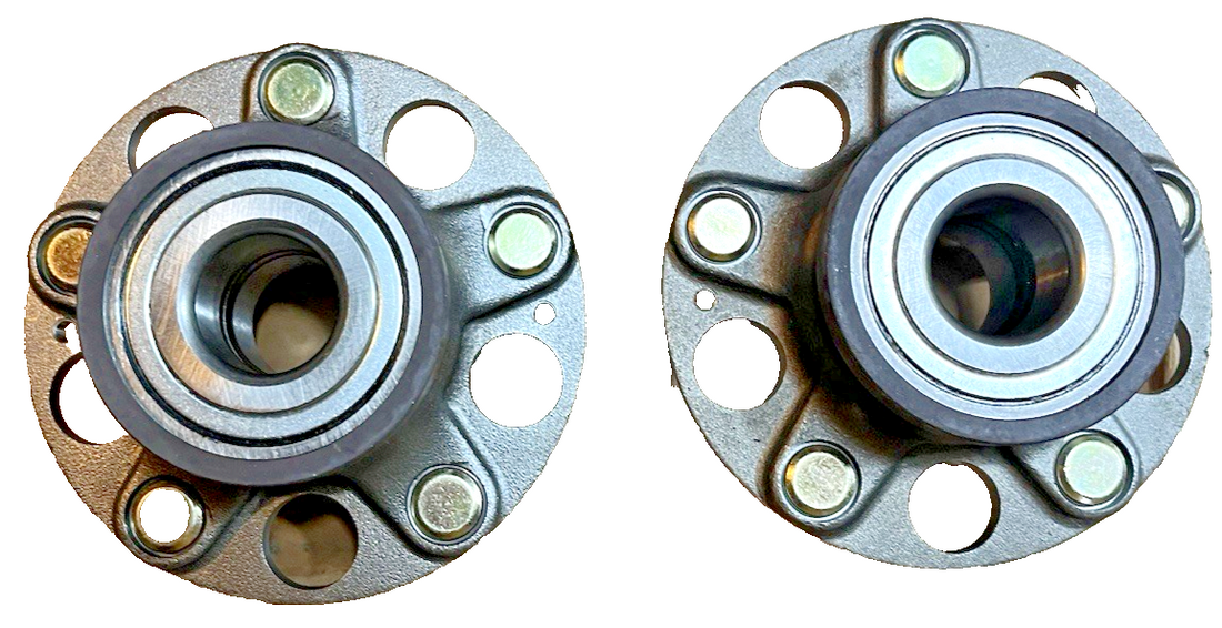 TRQ 2-piece rear wheel bearing hub assembly set for 2011-2016 Honda CR-Z, driver and passenger side units