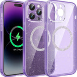 Anynve Glitter MagSafe iPhone 14 Pro Max Case - Clear Purple Bling — view 1 of 7