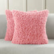 FUTEI Pink Faux Wool Boucle Throw Pillow Covers 22x22" – Set of 2