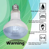 Two MCLANZOO 75W UVA reptile basking heat lamp bulbs in E26 base with included stick-on digital temperature strip - view 4