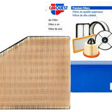 Two Carquest 201170 premium replacement air filters in packaging for BMW 545i 550i 645Ci 650i models