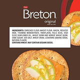 Three factory-sealed 7oz boxes of Breton Original Sea Salt Crackers stacked together, showing front label packaging - view 3