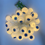 30 LED Halloween string lights with orange pumpkin, ghost, bat, and skeleton figures on a 9.58ft waterproof battery-powered strand - view 6
