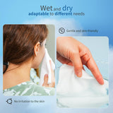 FUNFEEL white disposable face towels 10x12 inch plant-based biodegradable 55-count pack for makeup removal sensitive skin - view 4