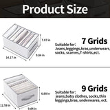 Two white polyamide wardrobe clothes organizer bins with zip dividers and hard support plates, 9x7x8 inches - view 2
