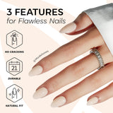 modelones Short Almond Press On Nails – 32pc Pink White Kit with Glue — view 4 of 8