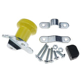 DVPARTS yellow vinyl tractor steering wheel spinner knob with ball bearing, part number WSV123Y, on white background - view 3