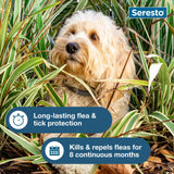 Seresto gray flea and tick collar for small dogs under 18 lbs in original sealed Elanco manufacturer packaging - view 6
