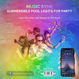 LOFTEK 10W RGB LED submersible pool light glowing multicolor underwater with 33ft cord and remote control - view 4