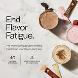 Three Gainful Rich Chocolate protein flavor packets in 7-pack sets against a white background - view 5