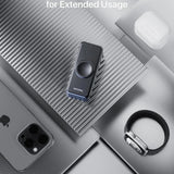 Intoval B5 portable 4500mAh magnetic wireless power bank charging an Apple Watch and iPhone simultaneously - view 3