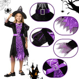 LIZHOUMIL Girls Classic Witch Halloween Costume Dress - Kids Medium — view 3 of 3