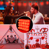 PASUTO Red Ceramic C7 String Lights 20ft – 22 Bulbs, IP44 Rated — view 6 of 8
